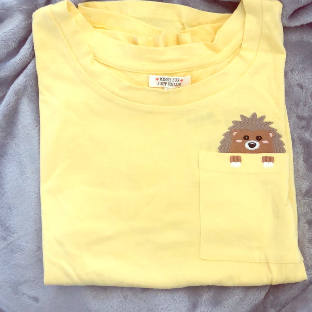 yellow possum tee shirt